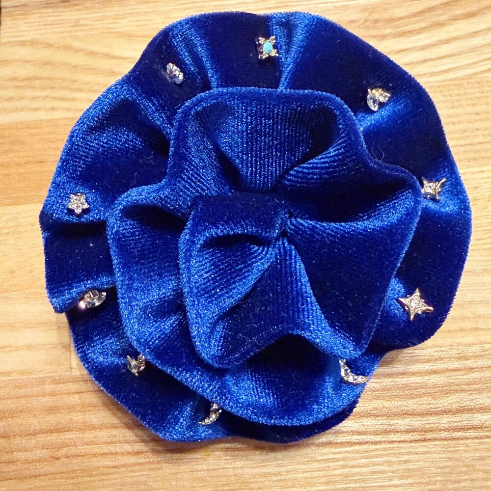 NWT Free People Rosette Stud Earring Pack Brooch Celestial - Sapphire Blue - Picture 4 of 9
